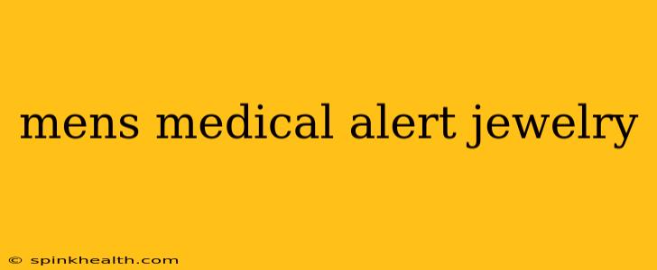 mens medical alert jewelry