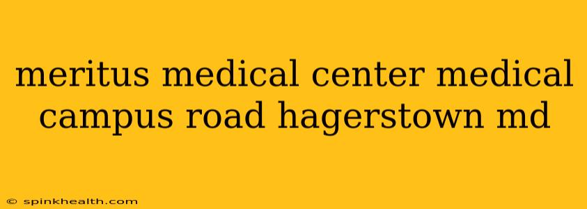 meritus medical center medical campus road hagerstown md