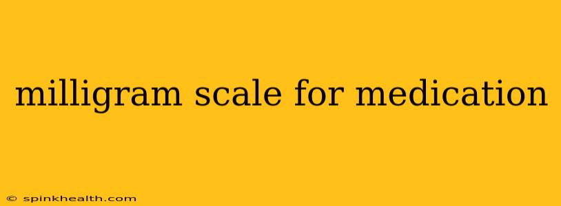 milligram scale for medication
