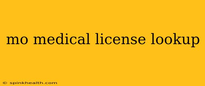 mo medical license lookup