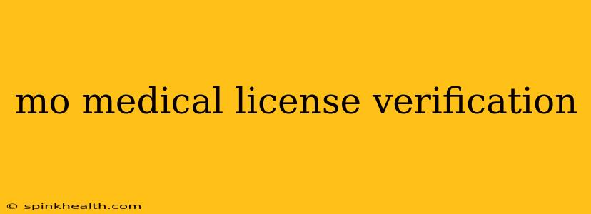 mo medical license verification