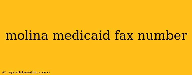 molina medicaid fax number