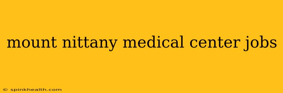 mount nittany medical center jobs