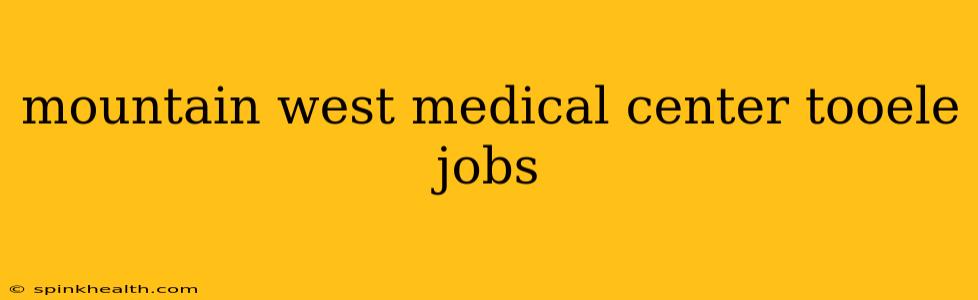 mountain west medical center tooele jobs
