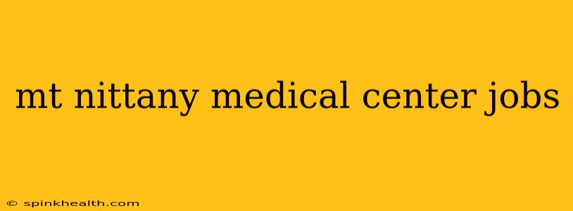 mt nittany medical center jobs