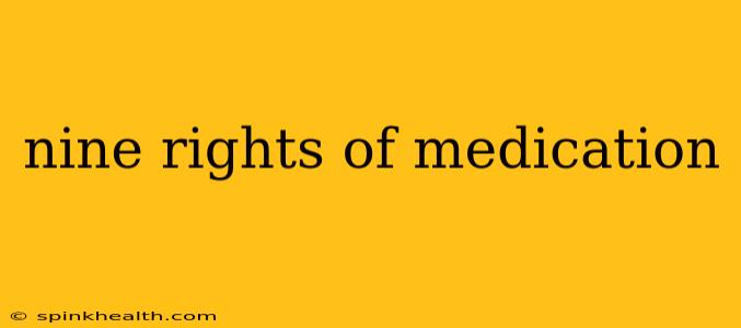 nine rights of medication