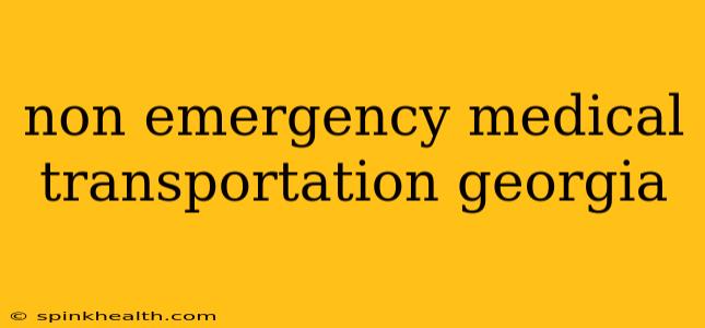 non emergency medical transportation georgia