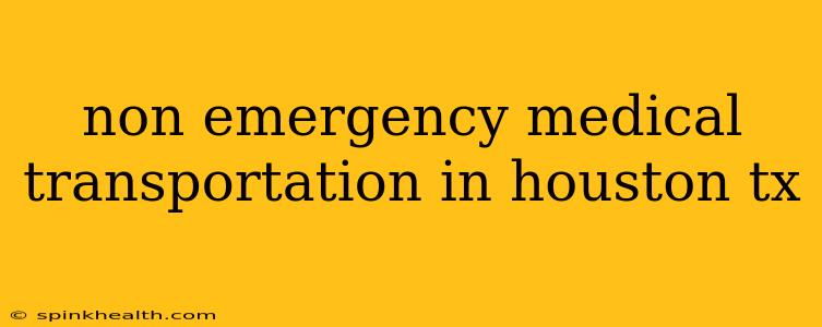 non emergency medical transportation in houston tx
