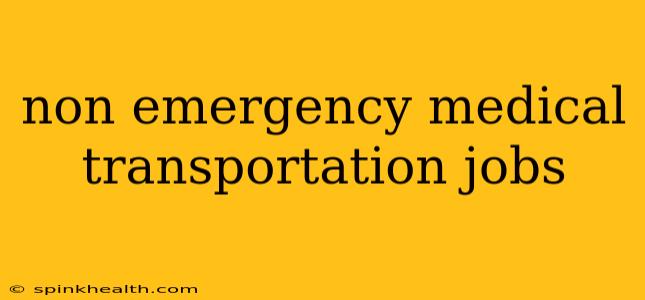 non emergency medical transportation jobs
