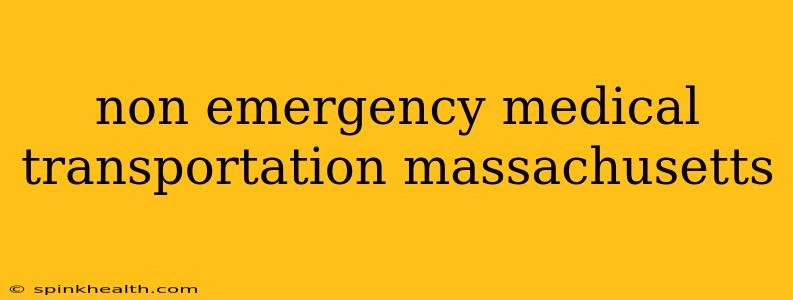 non emergency medical transportation massachusetts