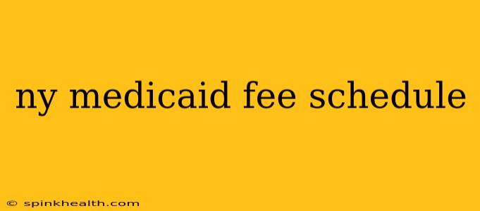 ny medicaid fee schedule