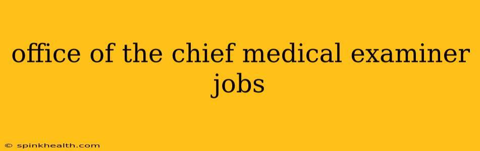 office of the chief medical examiner jobs