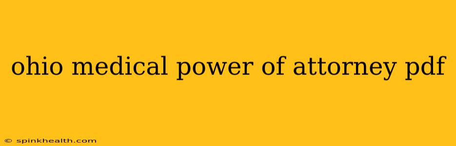 ohio medical power of attorney pdf