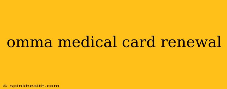 omma medical card renewal