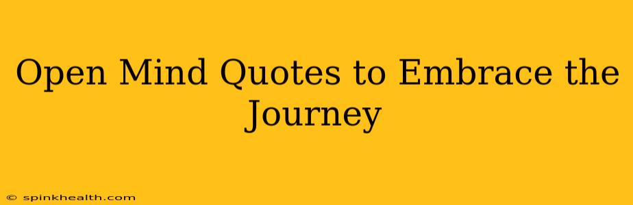 Open Mind Quotes to Embrace the Journey