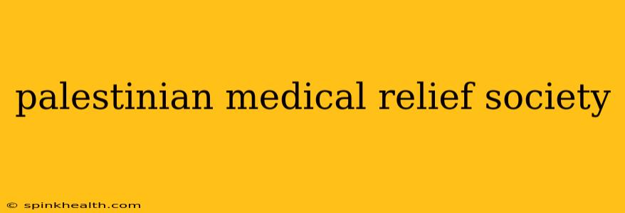 palestinian medical relief society
