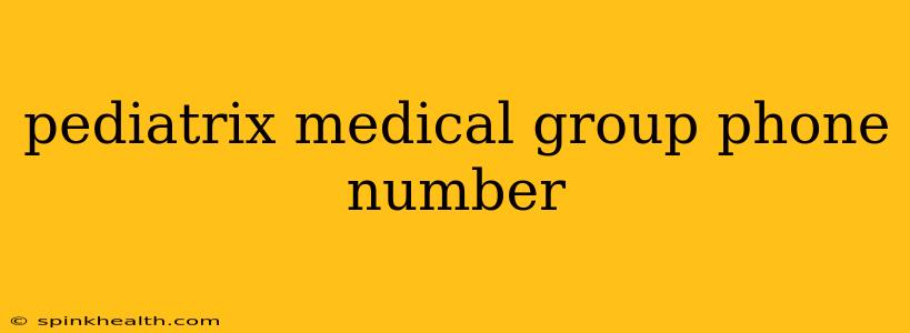 pediatrix medical group phone number