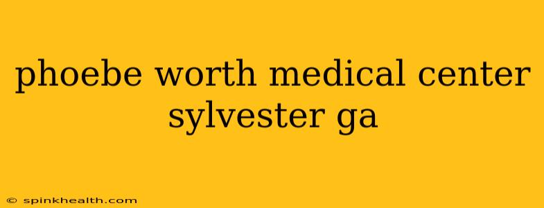 phoebe worth medical center sylvester ga