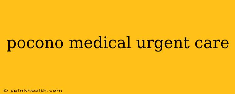 pocono medical urgent care