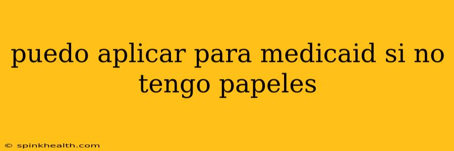 puedo aplicar para medicaid si no tengo papeles