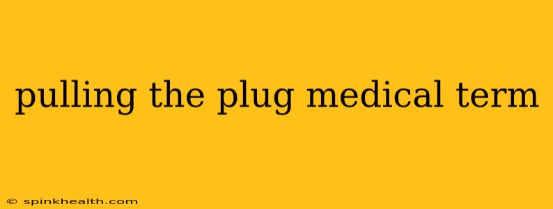pulling the plug medical term