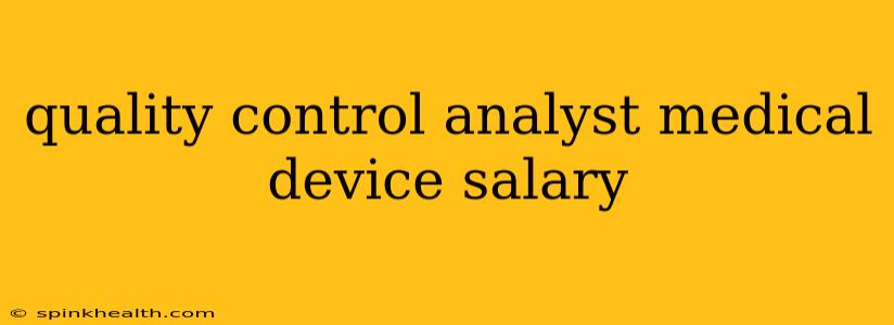 quality control analyst medical device salary