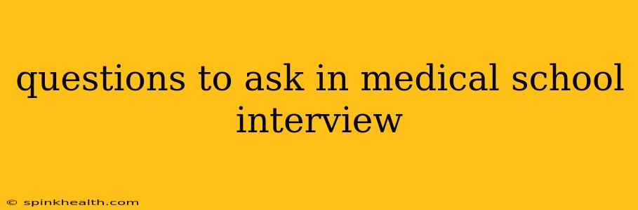 questions to ask in medical school interview