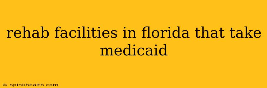 rehab facilities in florida that take medicaid
