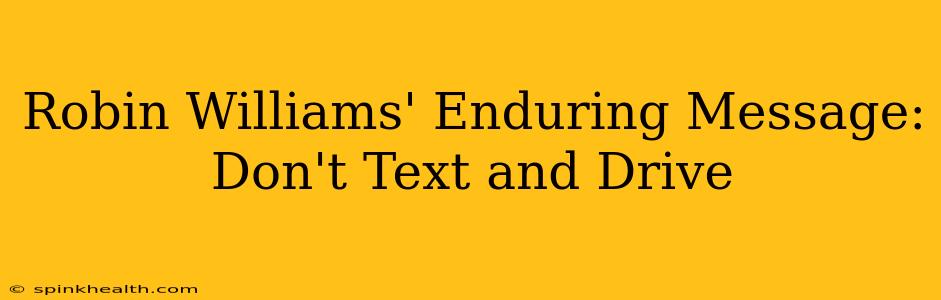 Robin Williams' Enduring Message: Don't Text and Drive