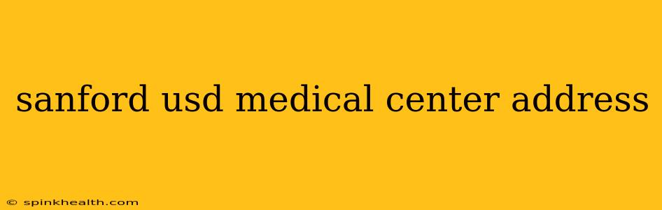 sanford usd medical center address