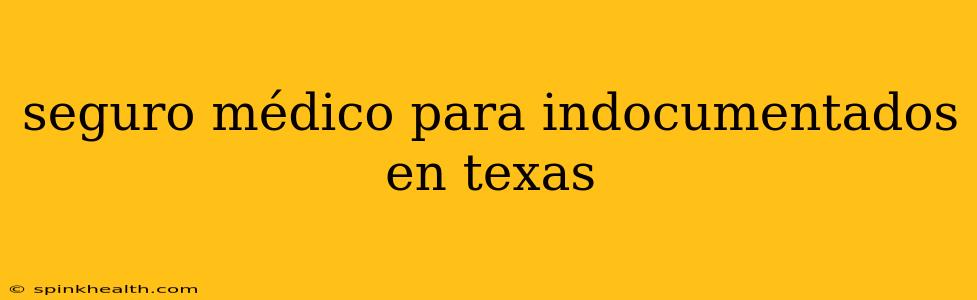 seguro médico para indocumentados en texas