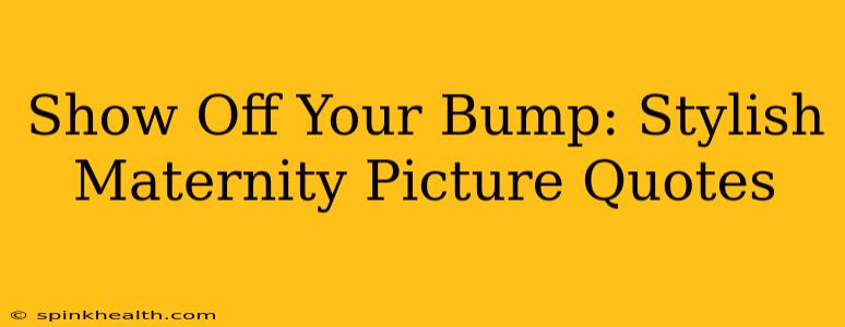 Show Off Your Bump: Stylish Maternity Picture Quotes