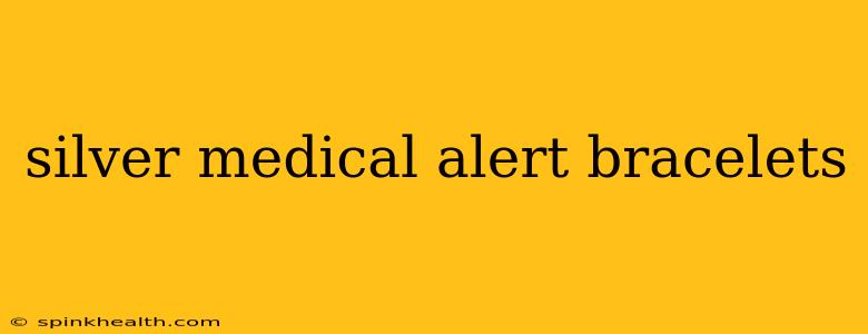 silver medical alert bracelets