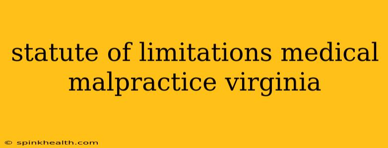 statute of limitations medical malpractice virginia