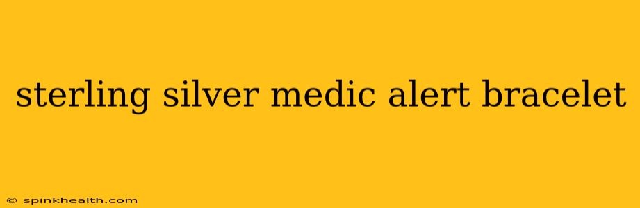sterling silver medic alert bracelet