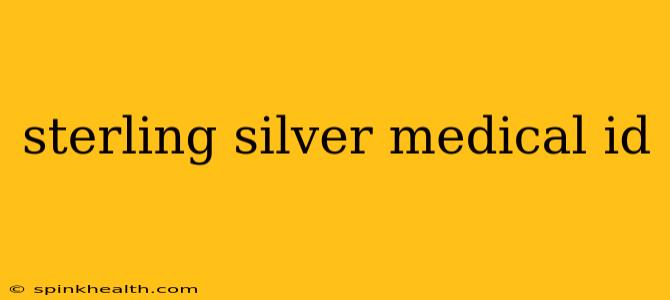 sterling silver medical id