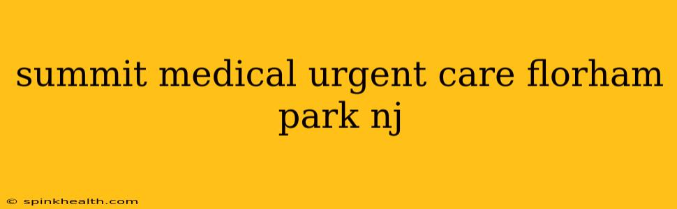 summit medical urgent care florham park nj