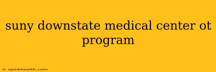 suny downstate medical center ot program