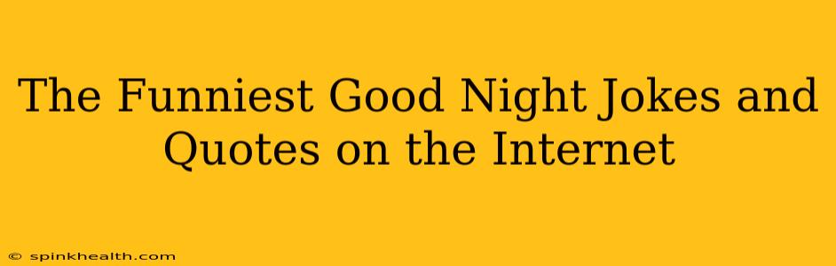 The Funniest Good Night Jokes and Quotes on the Internet