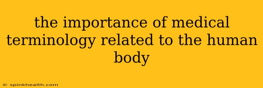 the importance of medical terminology related to the human body