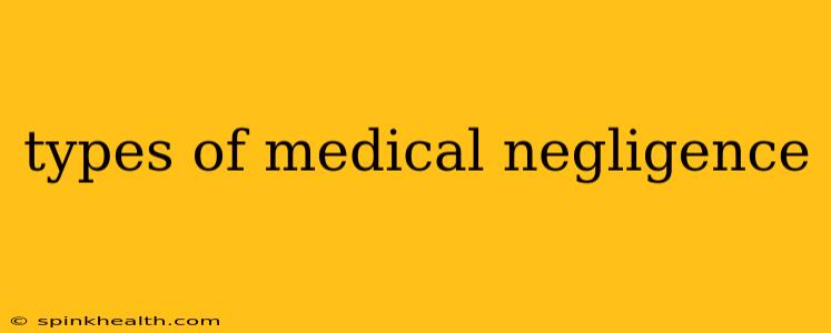 types of medical negligence