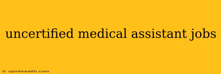 uncertified medical assistant jobs