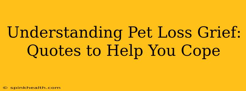 Understanding Pet Loss Grief: Quotes to Help You Cope