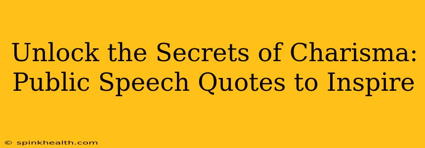Unlock the Secrets of Charisma: Public Speech Quotes to Inspire