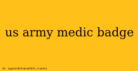 us army medic badge