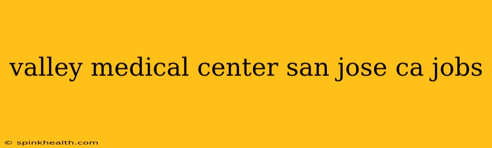 valley medical center san jose ca jobs