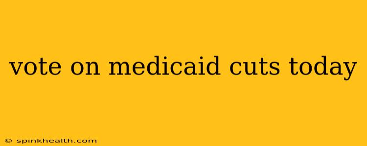 vote on medicaid cuts today