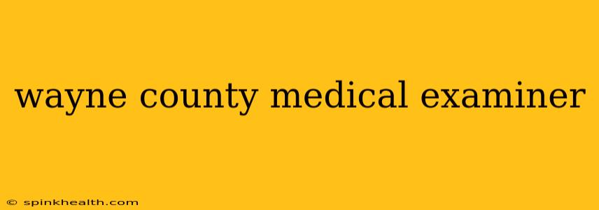 wayne county medical examiner
