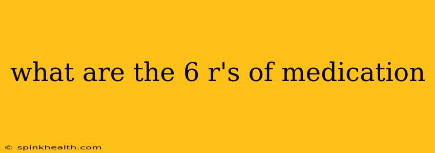 what are the 6 r's of medication