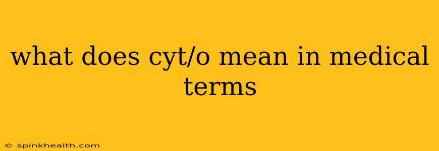 what does cyt/o mean in medical terms